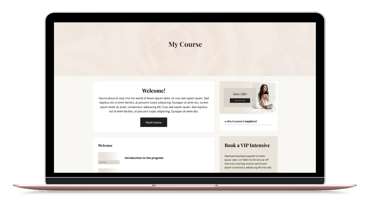 Kajabi course platform design