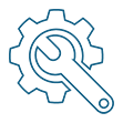 Graphic of gear and wrench
