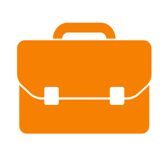 a briefcase icon representing practicality