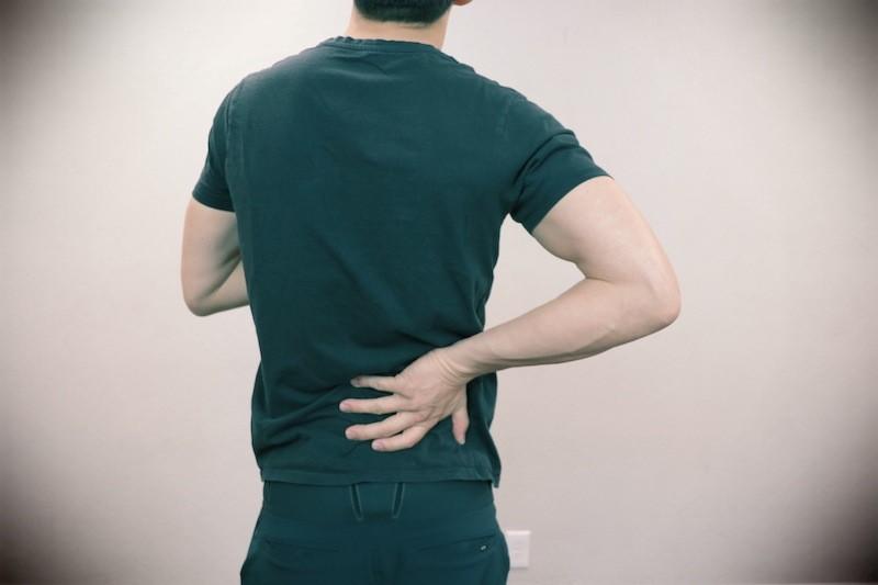 young man with low back pain