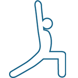 Graphic of person stretching