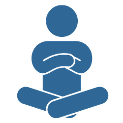 sitting cross legged