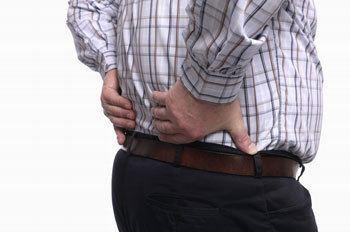 man with low back pain