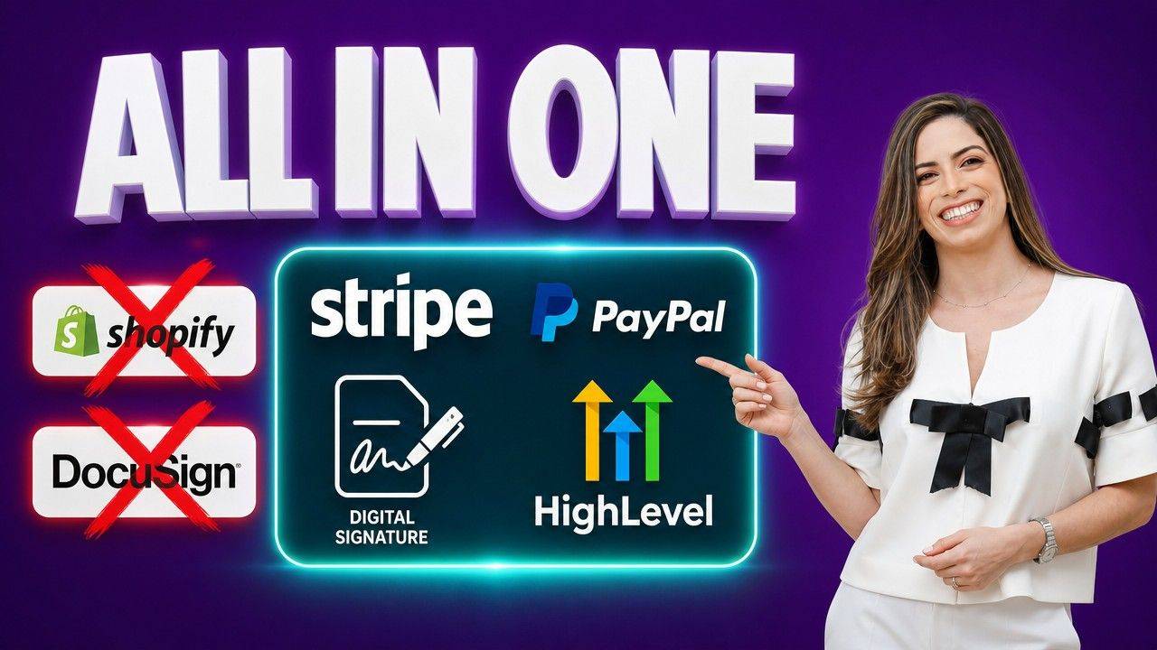 HighLevel payments and contracts module with digital signature and automatic invoicing