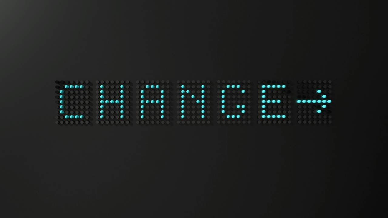 Palavra CHANGE escrita em luzes tipo display, sobre fundo escuro