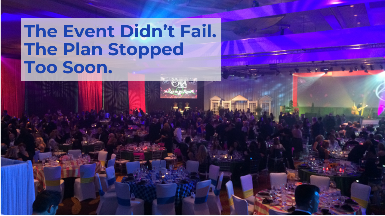 A room for a nonprofit fundraising event