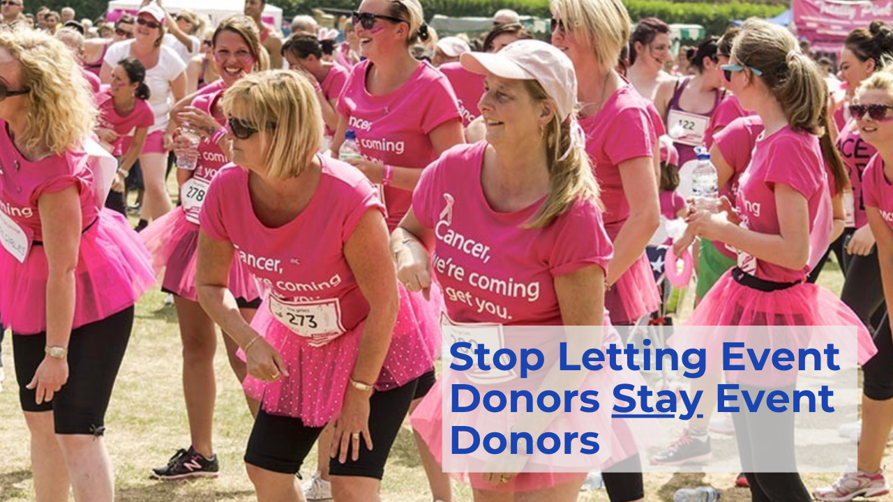 Breast cancer walk event participants and donors