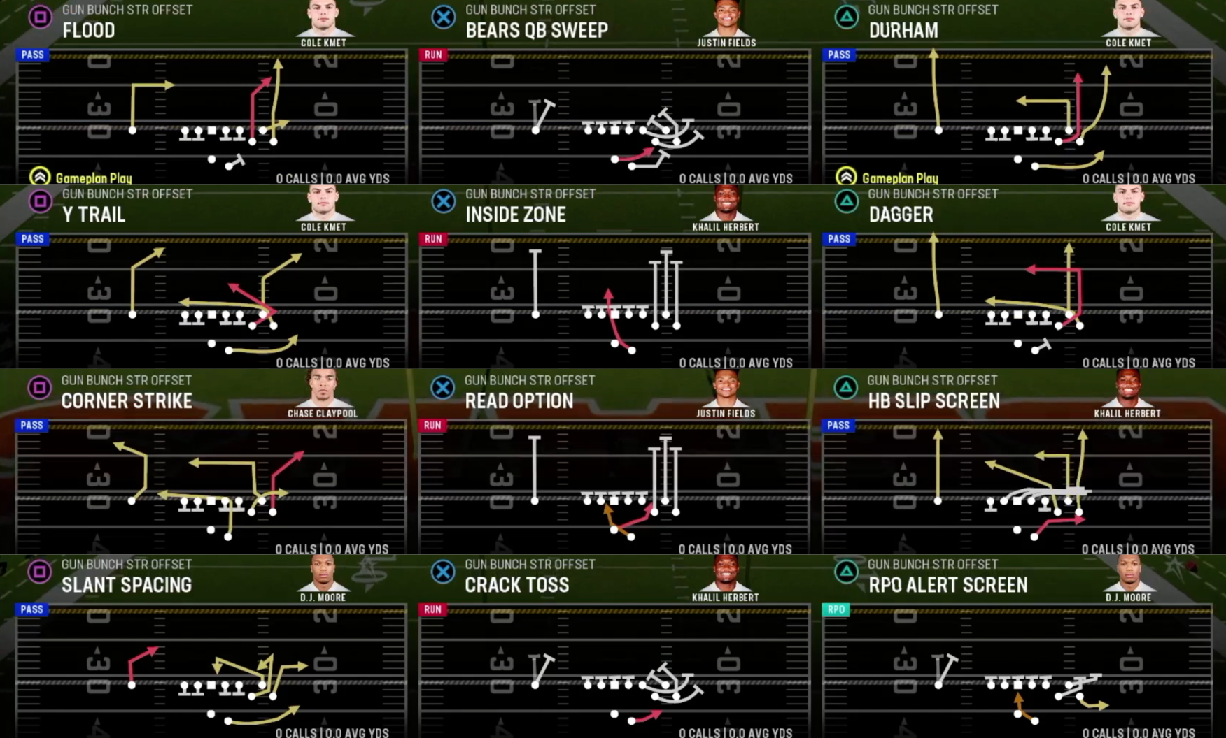 Chicago Bears Madden 24 Playbook