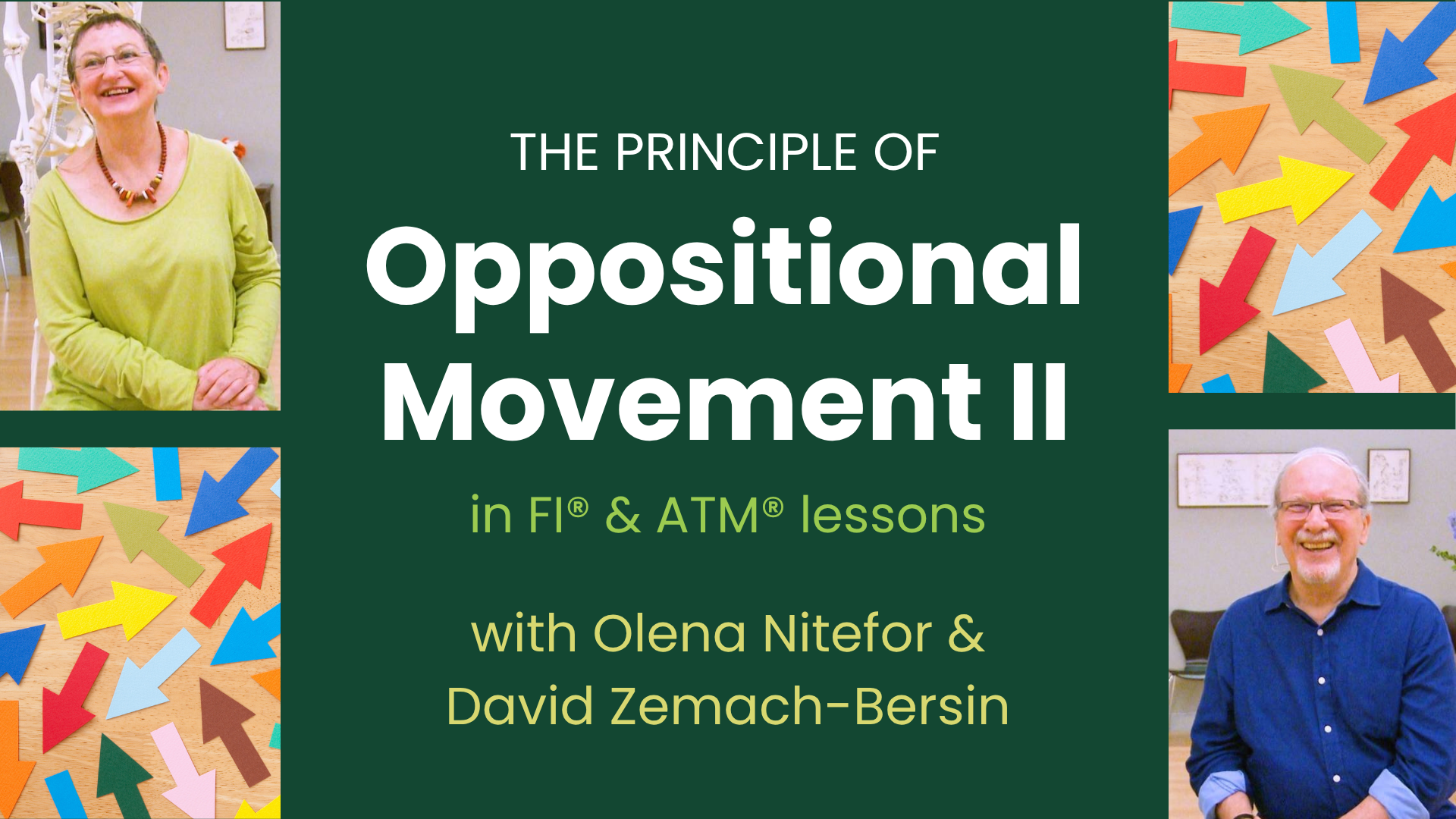 Olena Nitefor and David Zemach-Bersin smiling while teaching