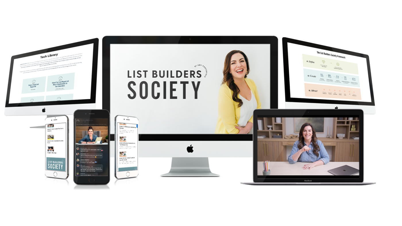 List Builders Society program - Learn to Build Your Email Audience and Grow Your Email List