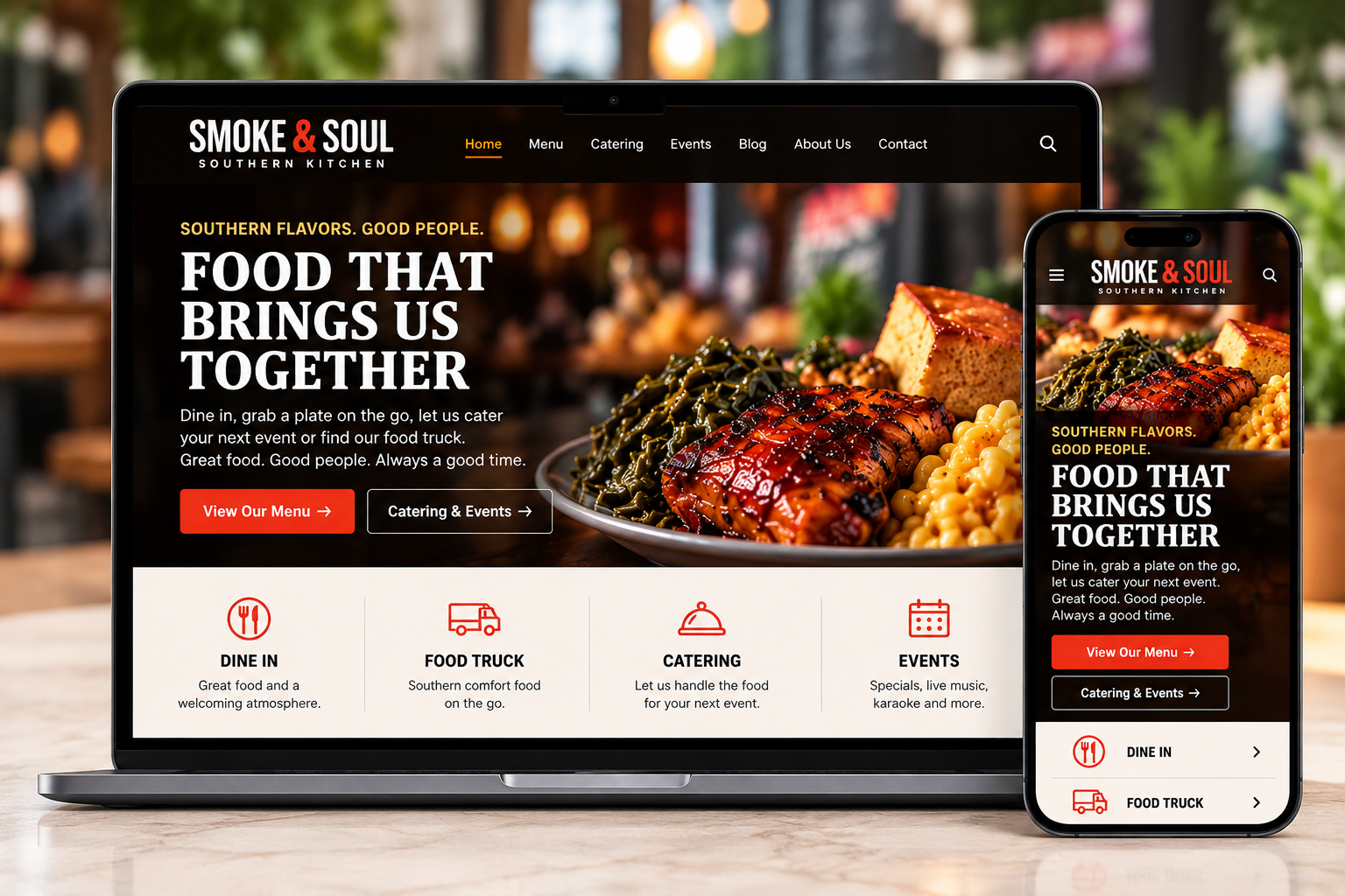 Restaurant & Food Trucks Website $600