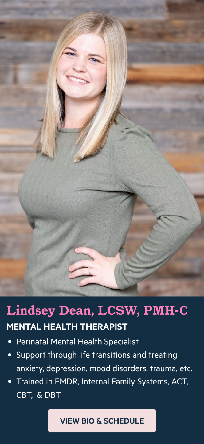 Lindsey Dean, mental health therapist and perinatal specialist