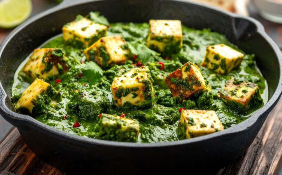 Springtime Saag with optional tofu
