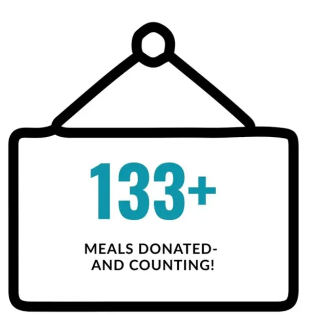 133+ Meals donated and counting