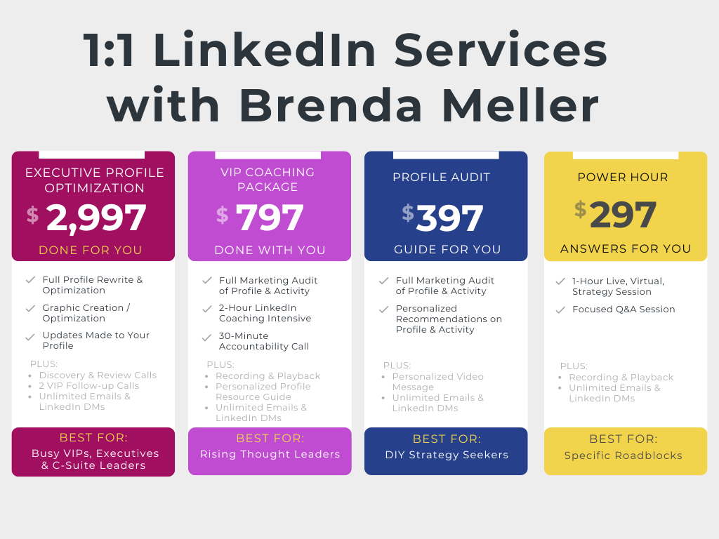 1-to-1 LinkedIn Coaching and Strategy Services