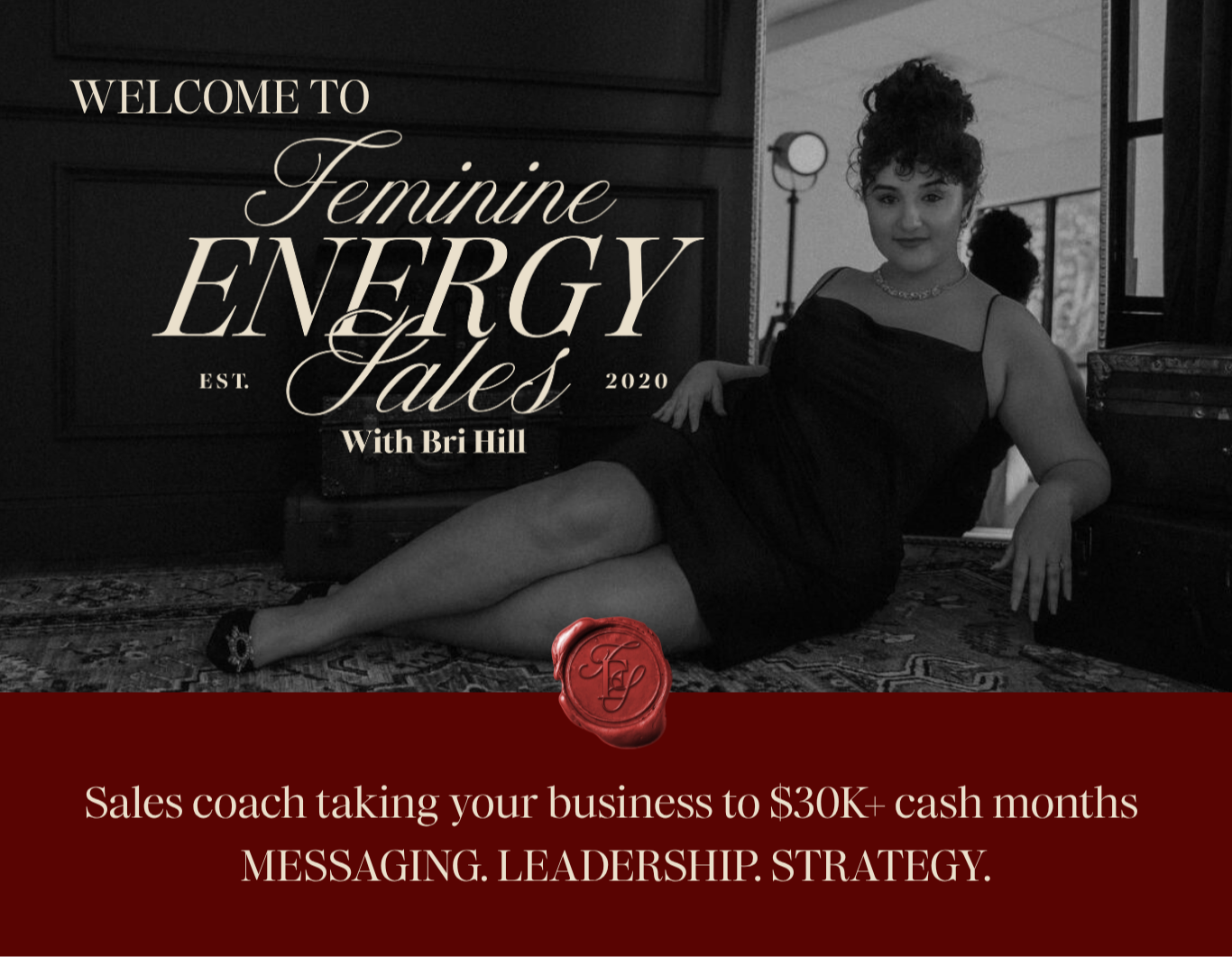 Welcome to Feminine Energy Sales with Bri Hill Est. 2020 Sales coach taking your business to $30K+ cash months MESSAGING. LEADERSHIP. STRATEGY.