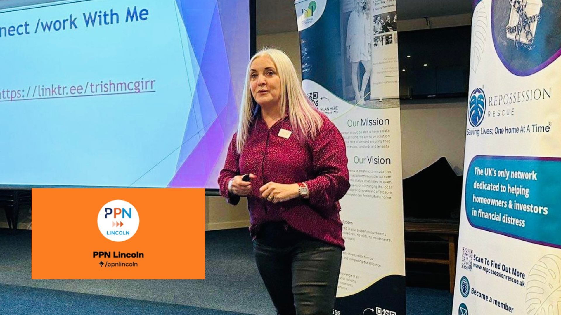 Trish McGirr speaking at Progressive Property Network (PPN) Lincoln about Repossessions and Assisted Sales