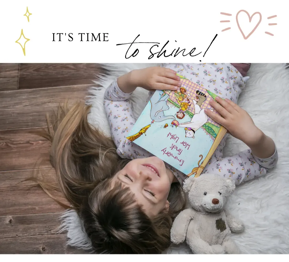 girl reading book with teddy bear children's book kid's book
