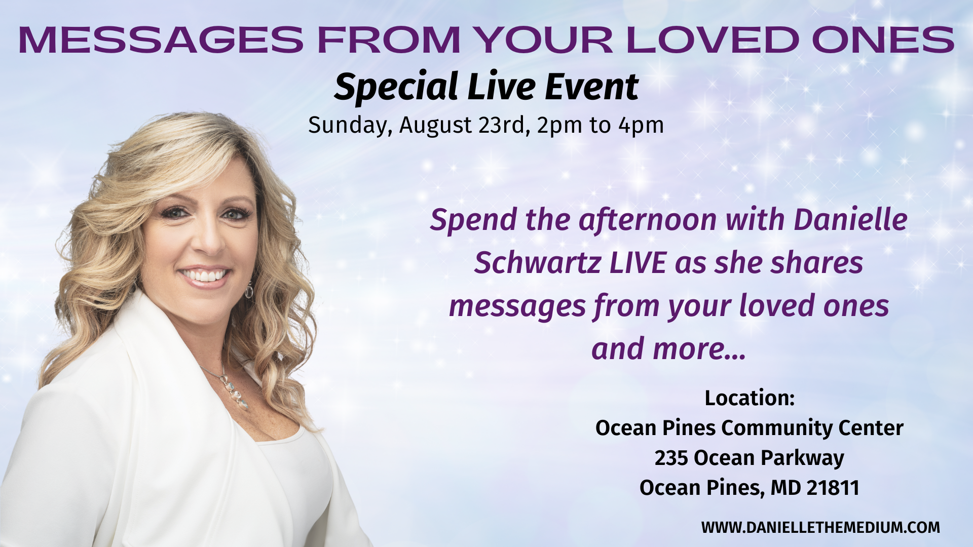 Danielle Schwartz Psychic Medium Live Group Reading Event