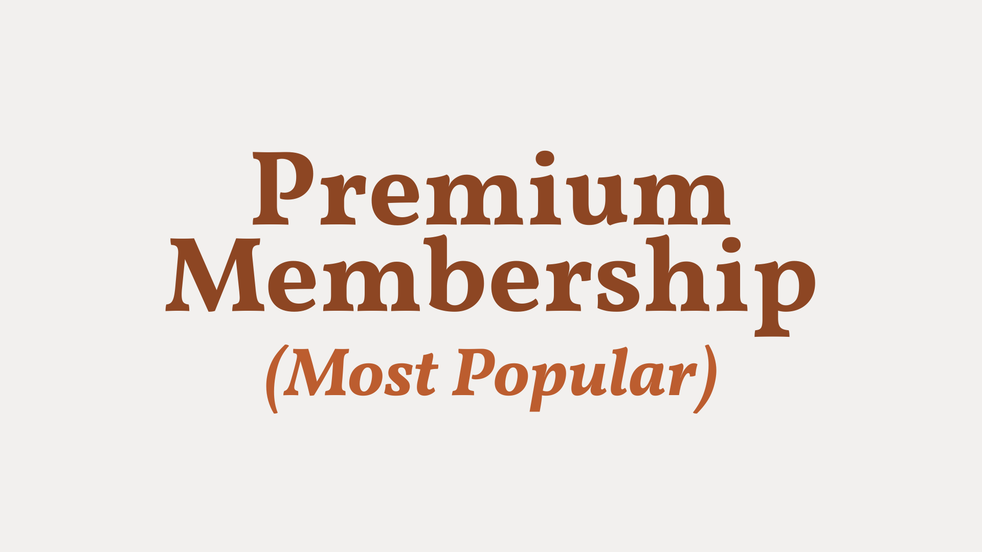 premium thrive membership