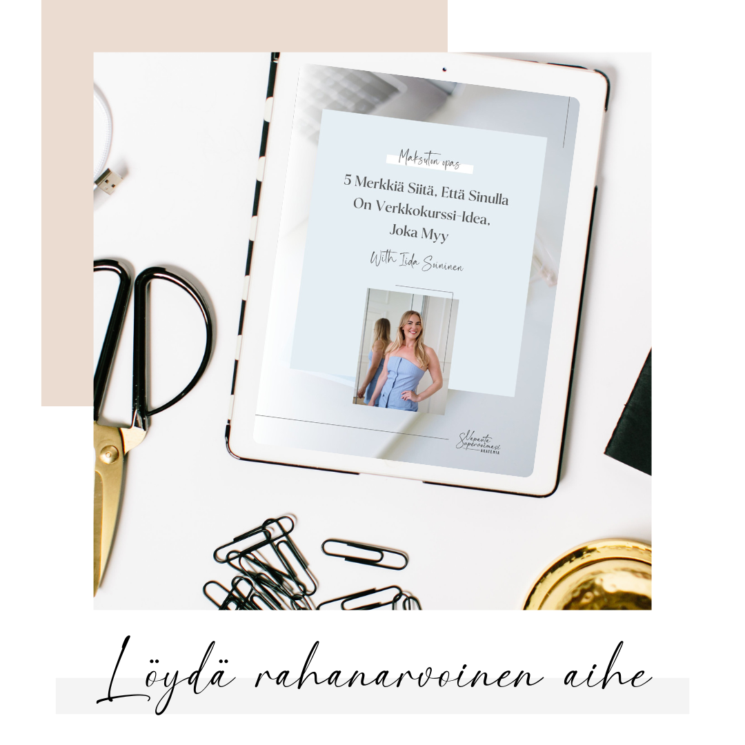 Verkkokurssiyrittäjän työkirja
