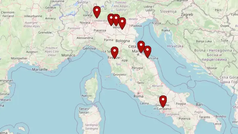 mappa dei detailers italiani