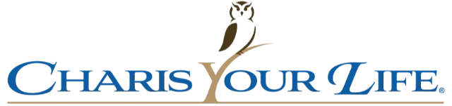 Logo for Charis Your Life with owl on a branch