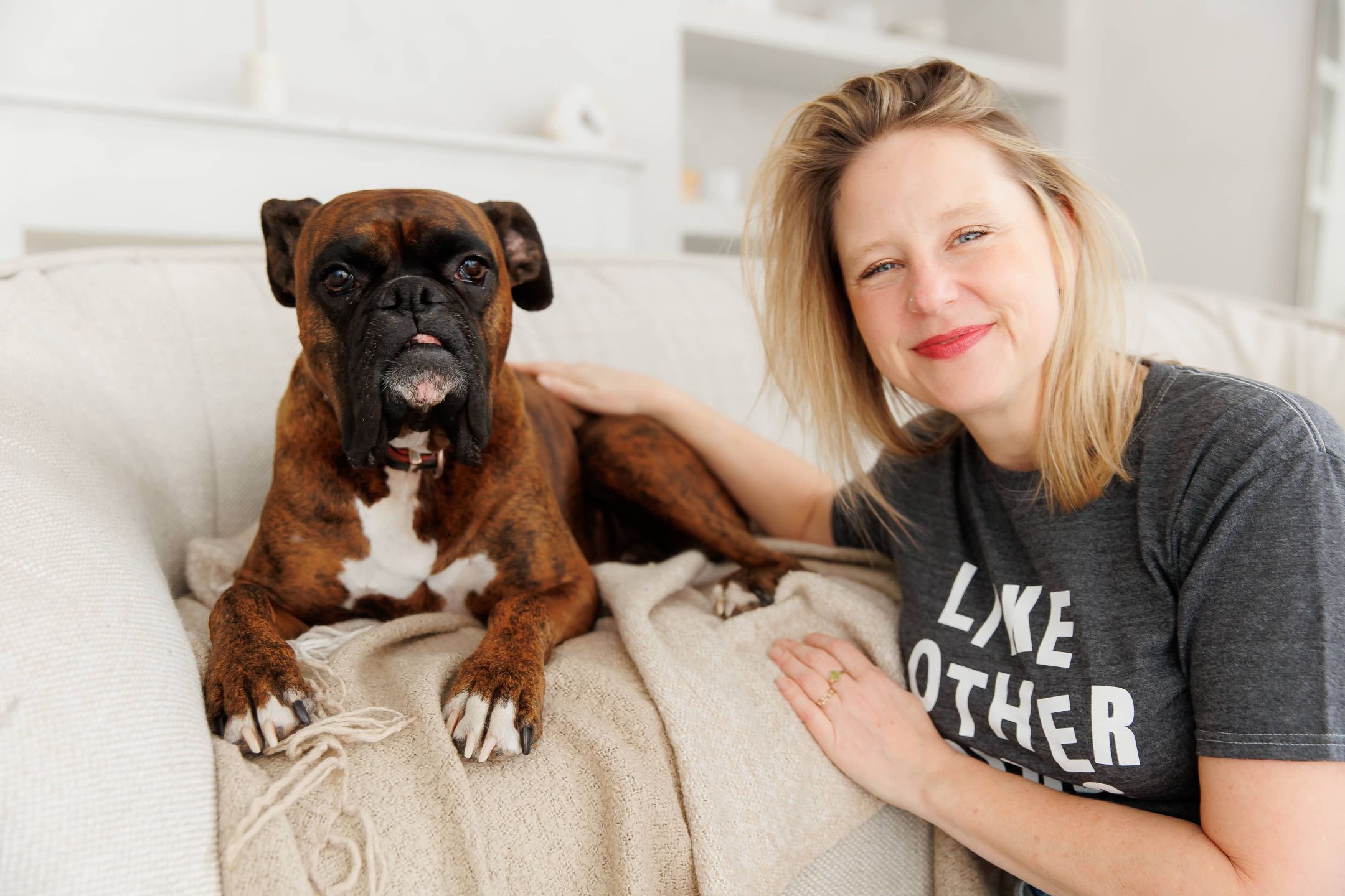 Andrea Tessier with her dog Morty