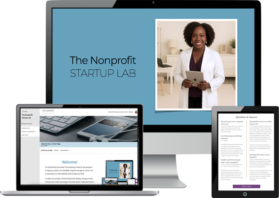 Tech Mockup - The Nonprofit Startup Lab