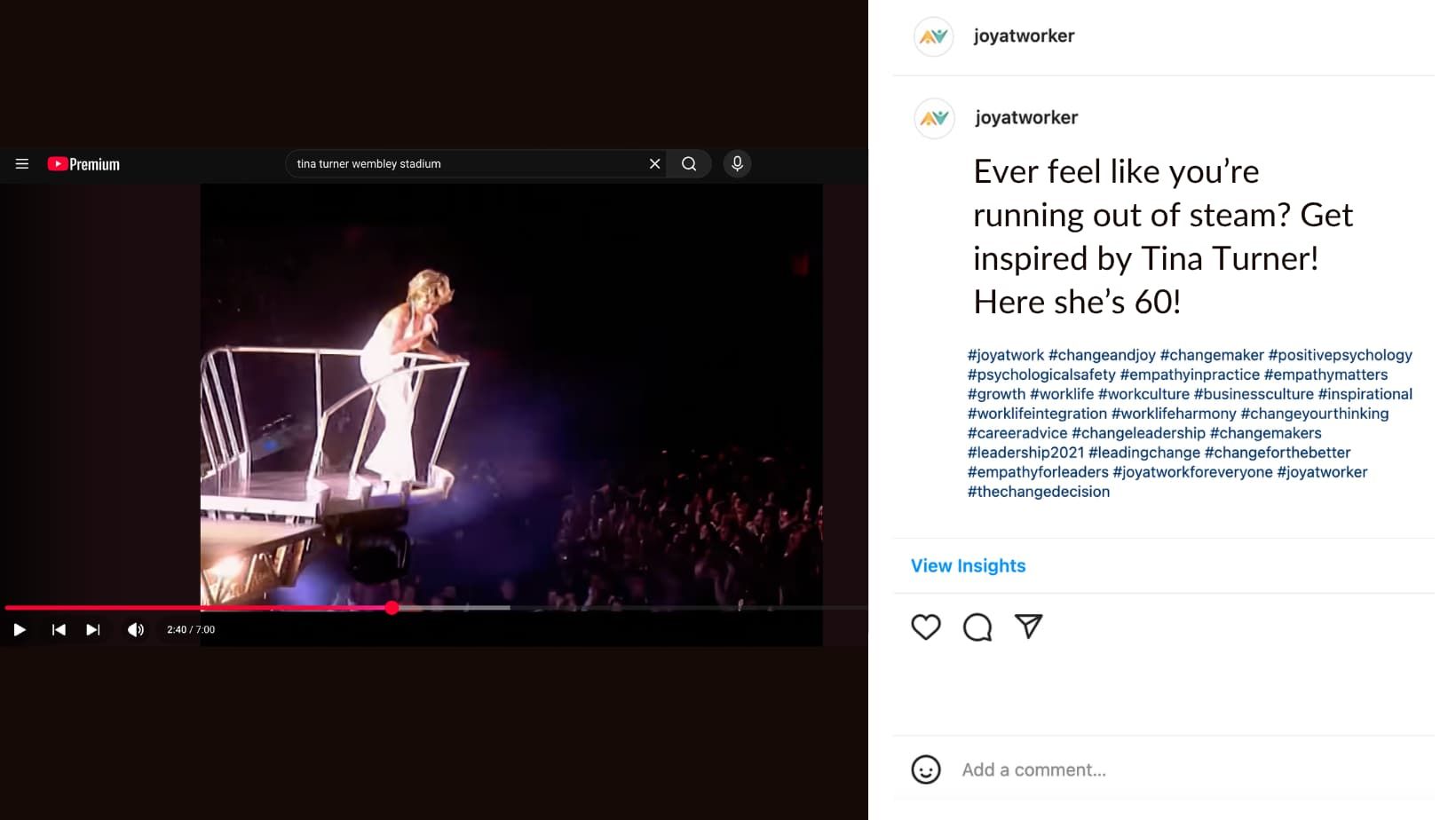 Joy at Work Inspiration: Tina Turner energy!