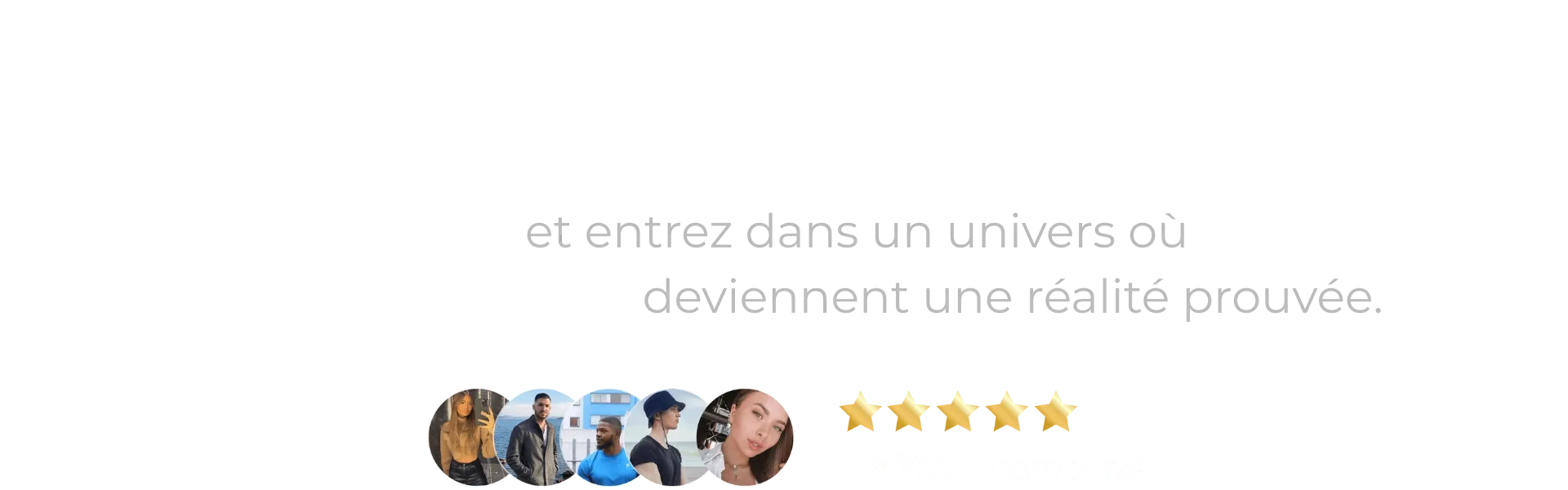 Texte : "Votre liberté financière commence ici" et photo des membres optima business