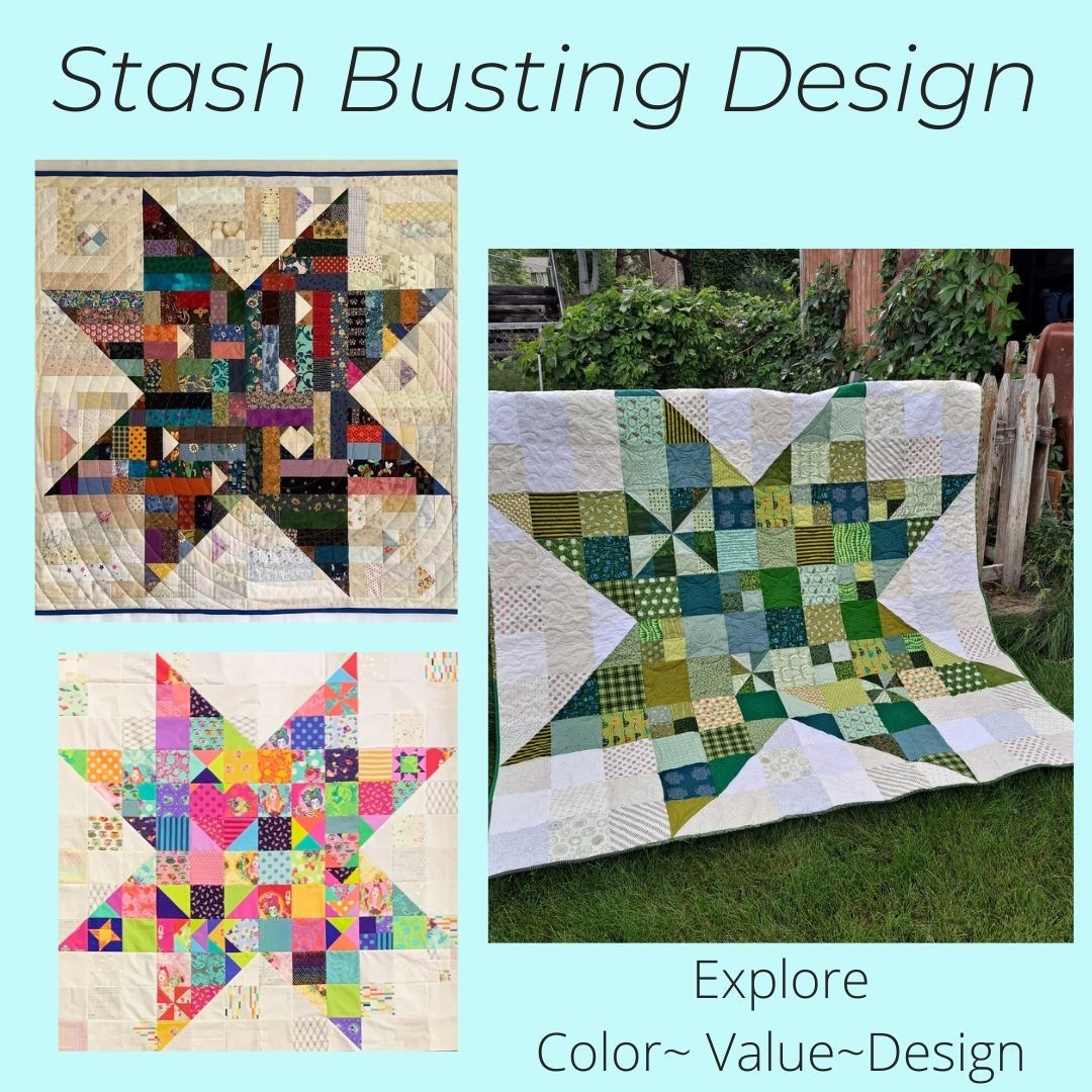 Patchwork Flying Geese Quilt - A Stash Buster quilt pattern