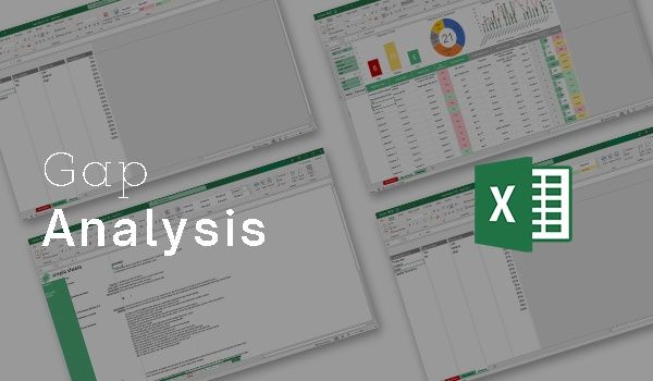 Gap Analysis Excel template for comparing current vs target performance.