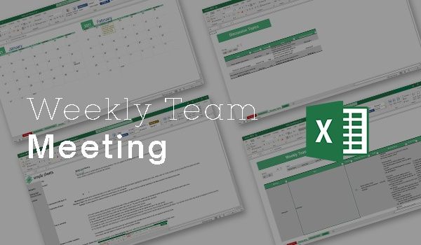 A weekly team meeting template for Excel users.