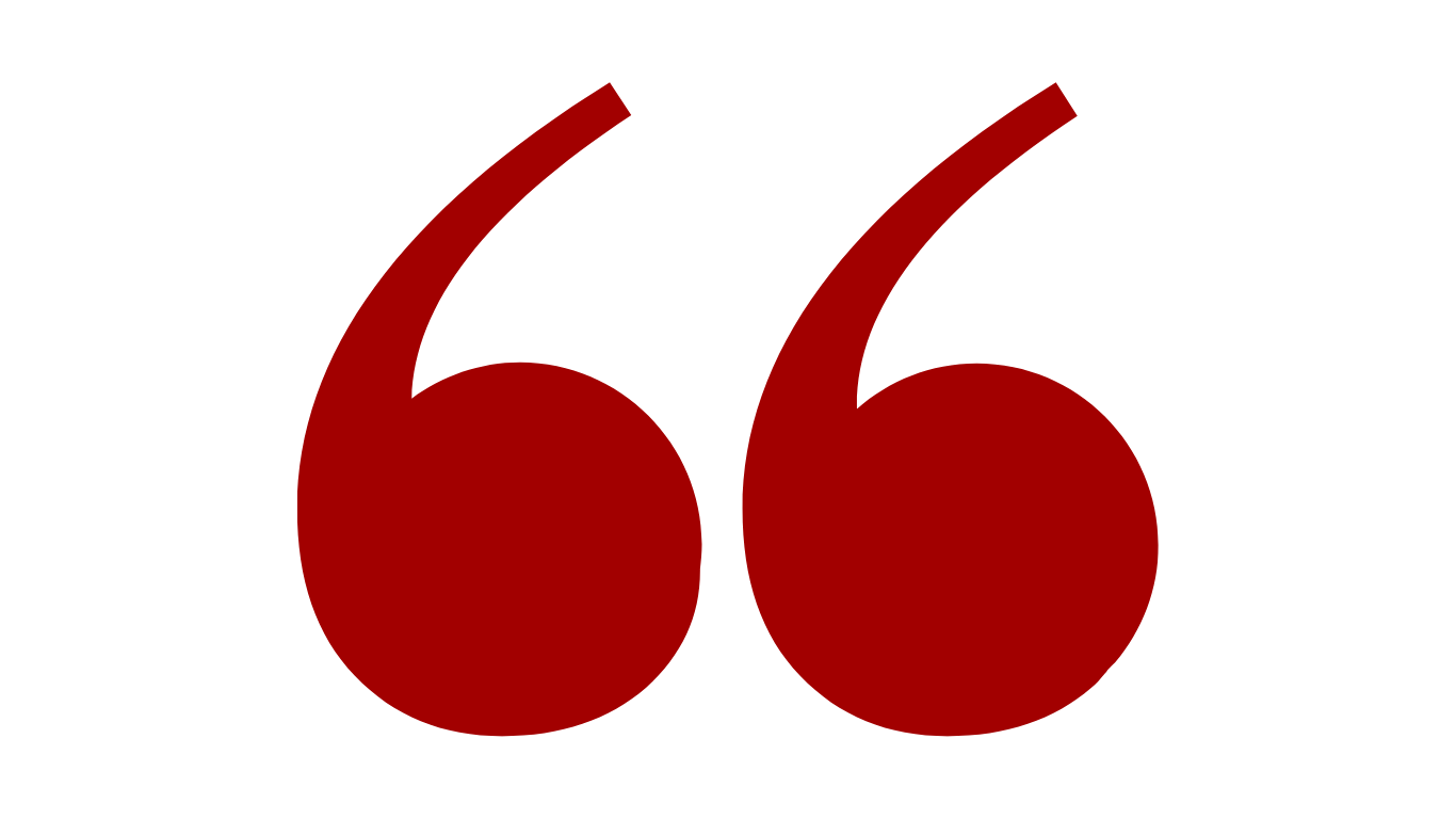 Aanhalingsteken in het roos. Hier begint een getuigenis.