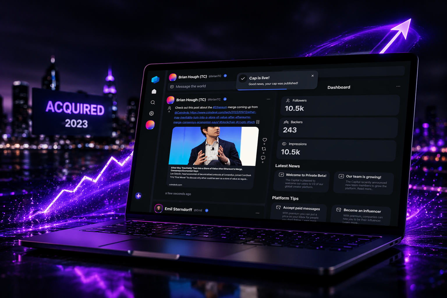 Social Media Platform from Migration to Acquisition