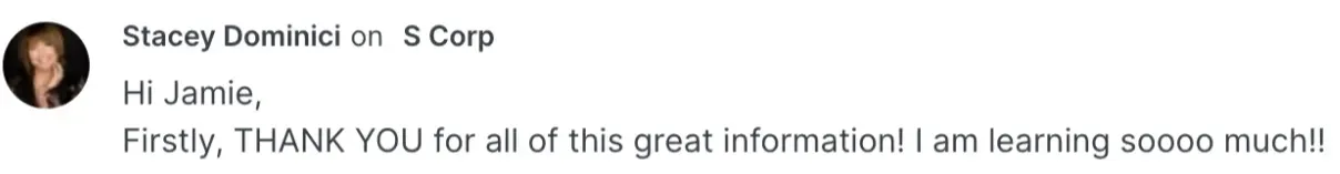 S Corp evaluation testimonial – realized S Corp was not the right fit