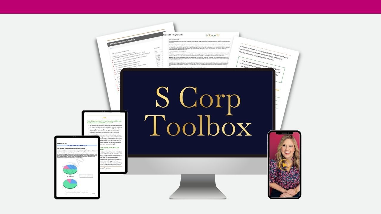 Complete S Corp Toolbox bundle with calculators, guides, and trainings