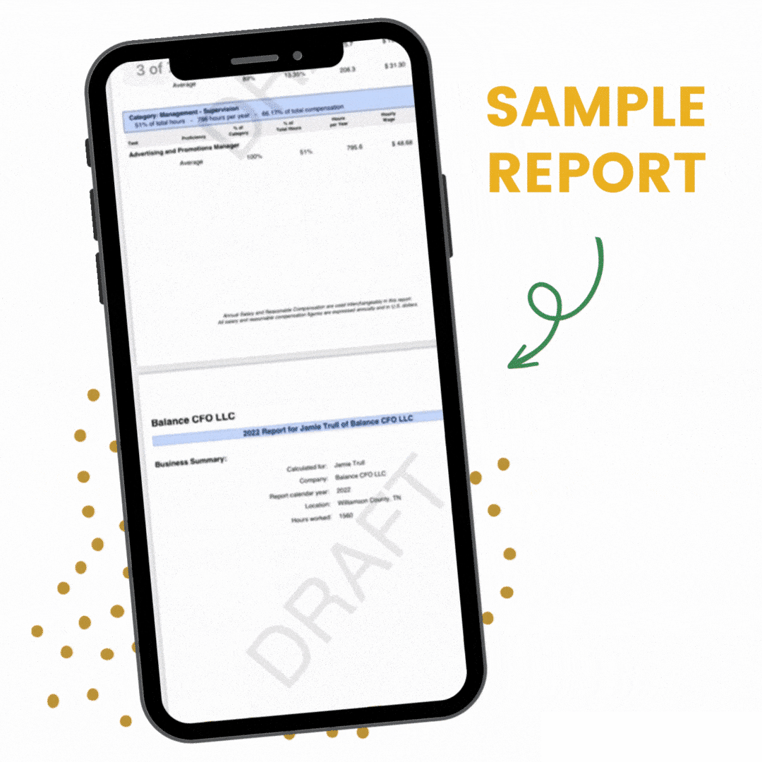 sample reasonable compensation study and report