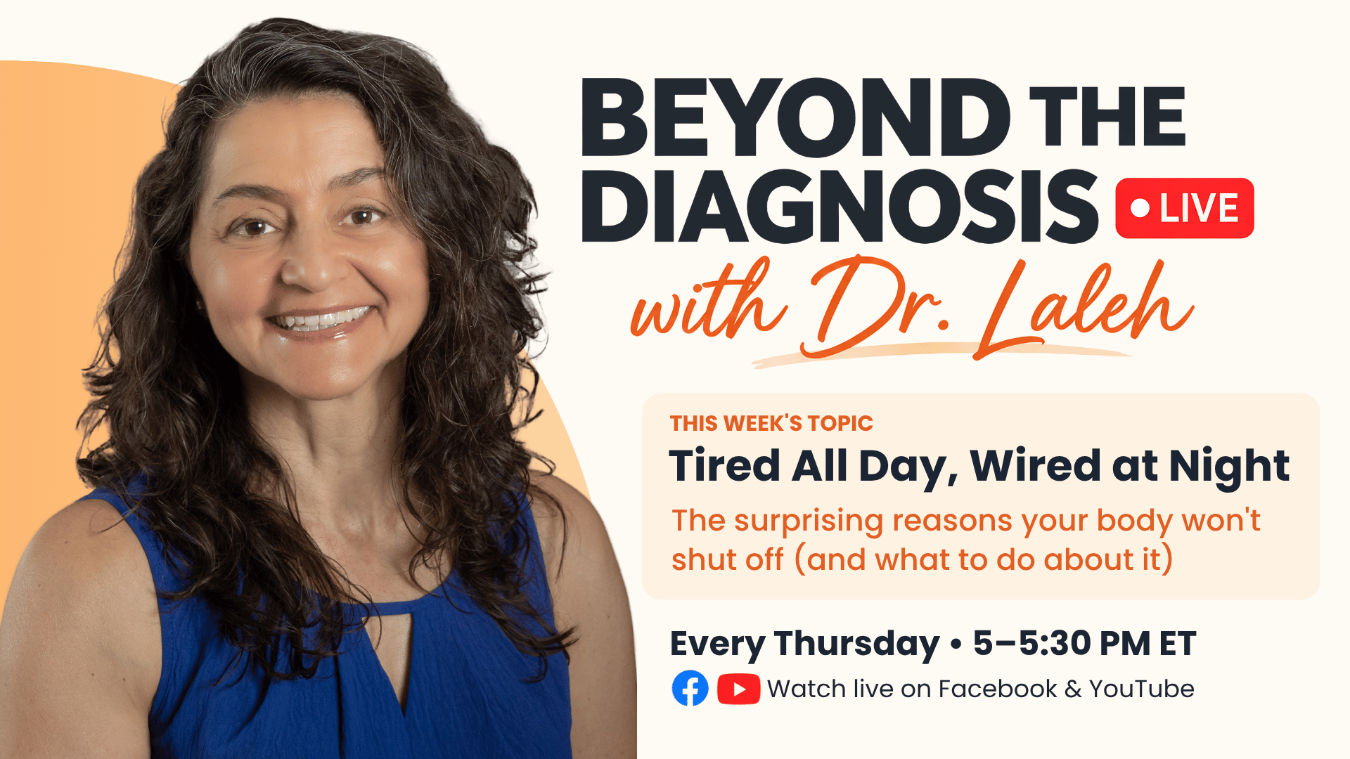 Reclaim Your Health free live workshop with Dr. Laleh Talebian, Ph.D., Tuesday Oct 20