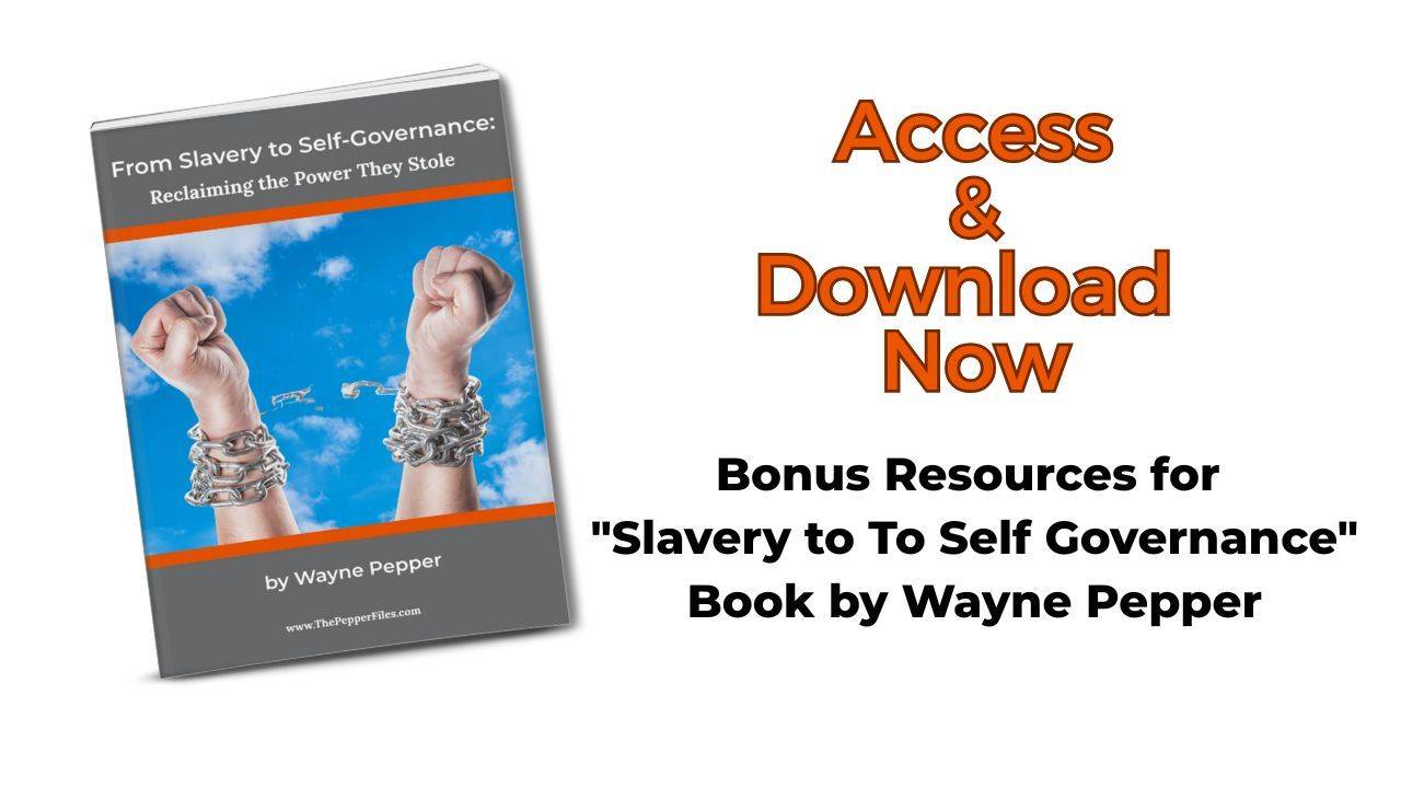 ebook book cover about from slavery to self-governance: reclaiming the power they stole
