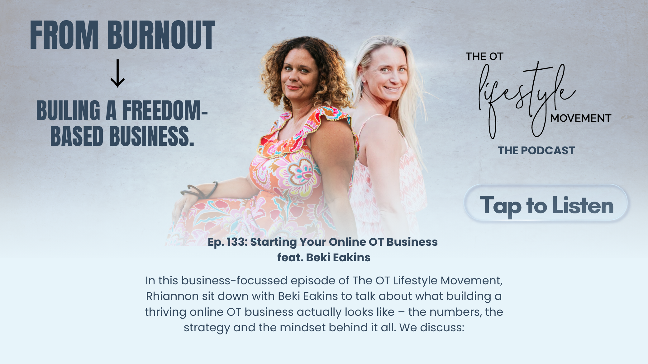 The OT Freedom Formula is a training to help OTs build more freedom, income and balance - without burnout. It shows you how to package up skills you already have, into an offer that you can sell online for thousands. And, we share examples of what other OTs have already done, as we know this is what you want to know!The OT Freedom Formula was a powerful session created to help OTs build more freedom, income and balance - without burnout.