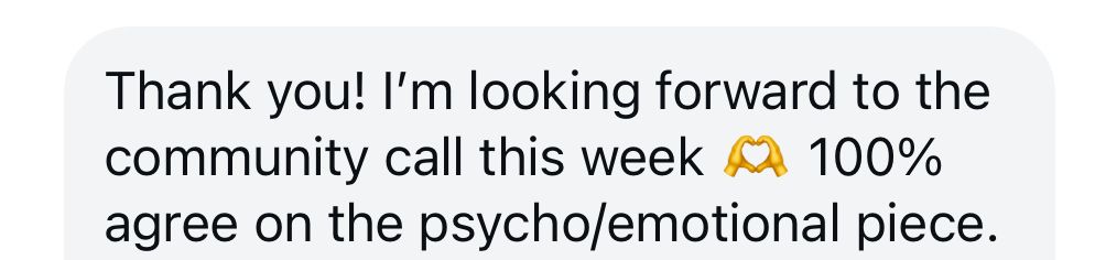 Psycho-emotional support testimonial