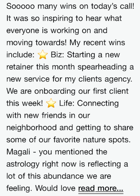 Community wins testimonial