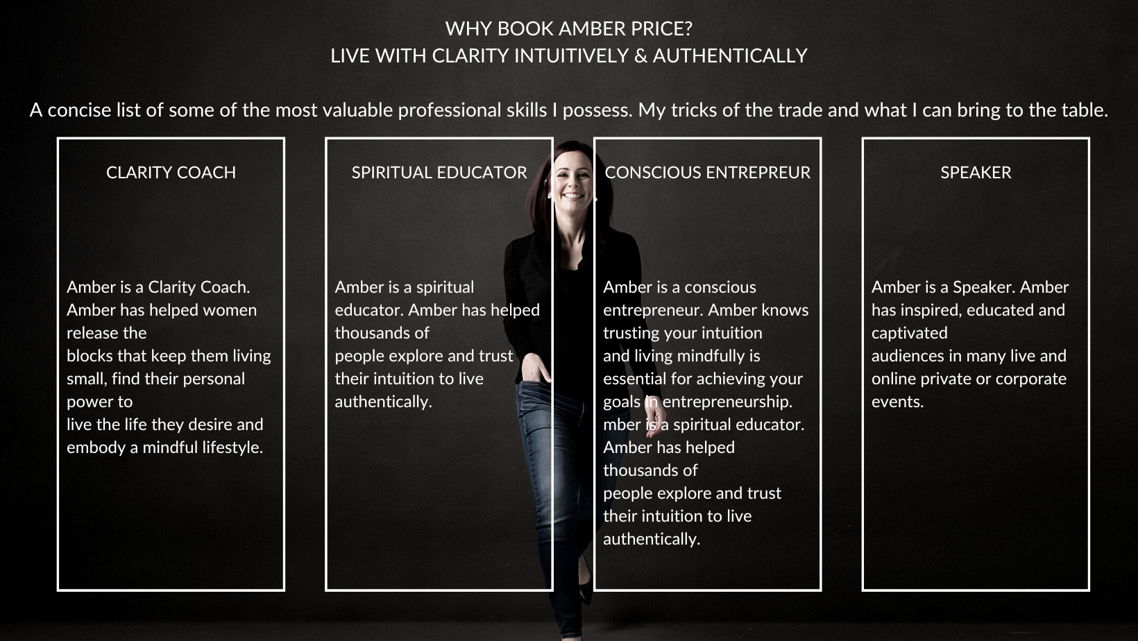 Amber Price Clarity Coach, Speaker, Spiritual Educator Media Kit Why Book Amber Price