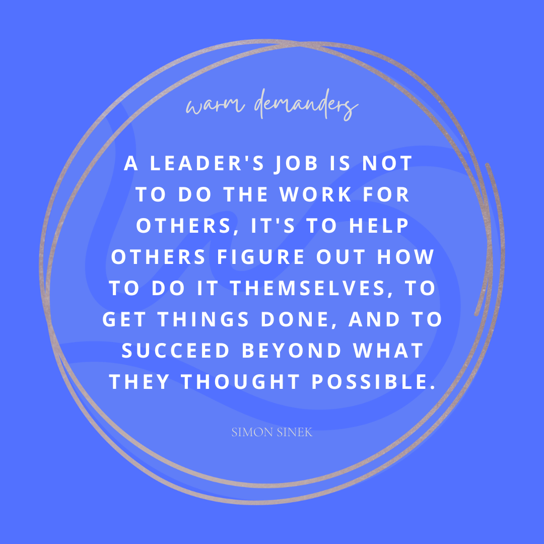 A leader's job is not to do the work for others, it's to help others figure out how to do it themselves, to get things done, and to succeed beyond what they thought possible. - Simon Sinek