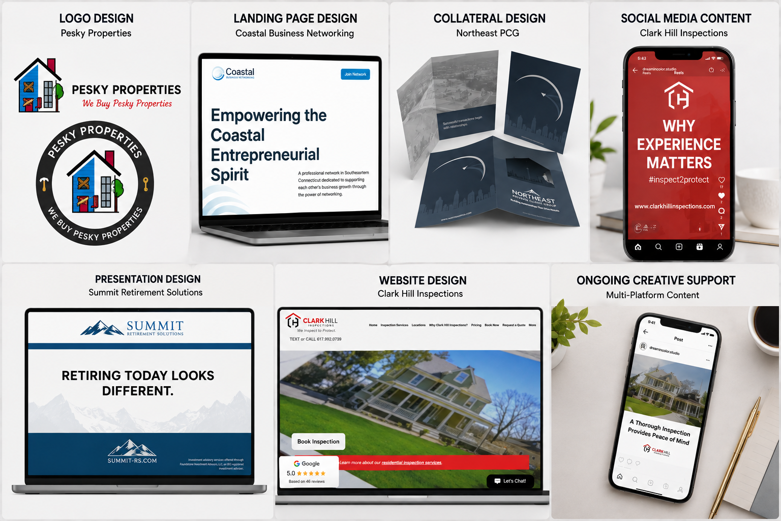 samples of branding work from dream in color marketing