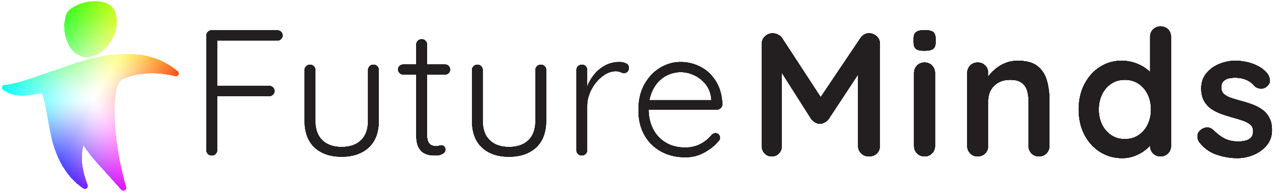 future minds logo with consists of an image of a child in the full spectrum colour and the words 'Future Minds'
