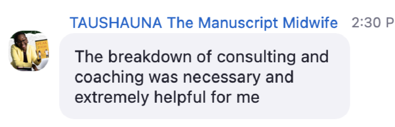 The breakdown of consulting and coaching was necessary and extremely helpful for me