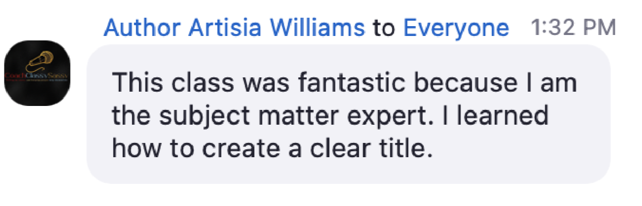 This class taught me how to create a clear title